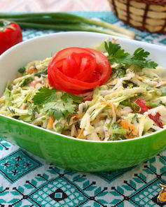 Овощной салат со сметаной