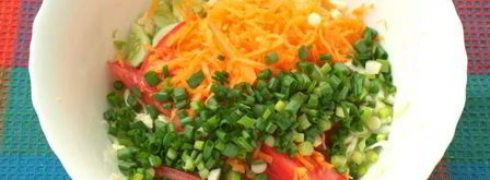 овощной салат со сметаной. Шаг 3