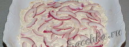 салат из индейки с сыром и соленом огурцом. Шаг 3