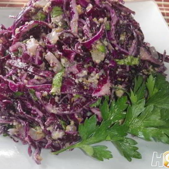 Рецепт салата из краснокочанной капусты по-грузински