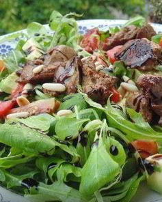 Салат из печени курицы