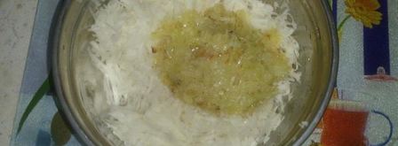 салат из редьки с мясом. Шаг 4