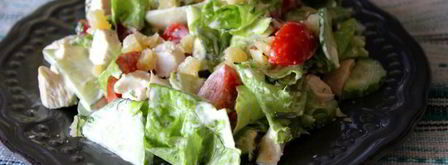 салат из свежих овощей с филе куриной грудки. Шаг 5