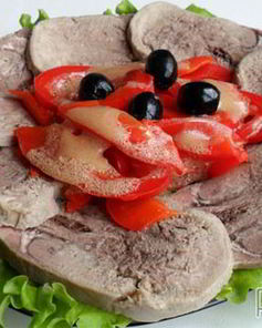 Салат из языка со сладким перцем