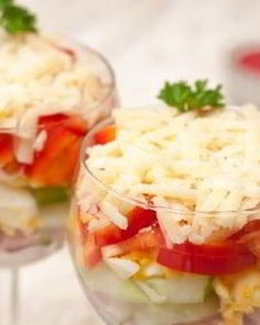 Салат-коктейль с ветчиной