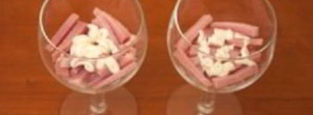 салат-коктейль с ветчиной. Шаг 6