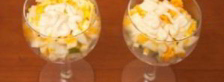 салат-коктейль с ветчиной. Шаг 8