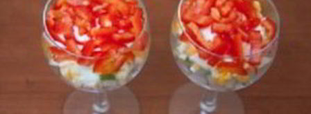 салат-коктейль с ветчиной. Шаг 9