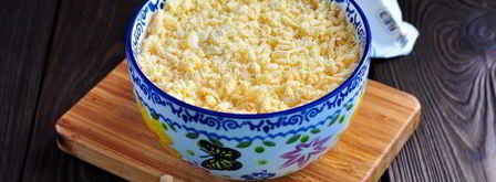 салат мимоза с картошкой. Шаг 10