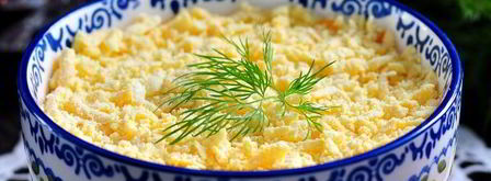 салат мимоза с картошкой. Шаг 11