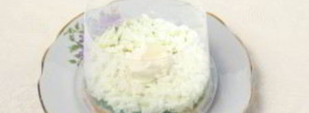 салат мимоза с рисом. Шаг 4