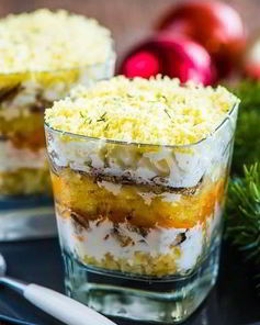 Салат Мимоза со шпротами