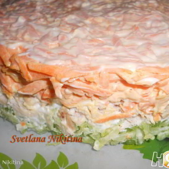 Рецепт салата мужского каприз с курицей