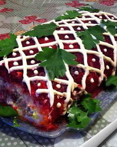 Классическая сельдь под шубой рулетом