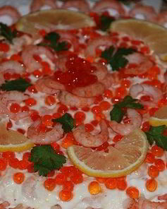 Креветки под шубой