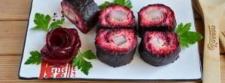 роллы селедка под шубой. Шаг 6