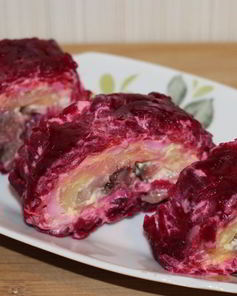 Рулет из сельди под шубой