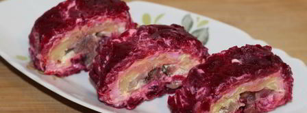 рулет из сельди под шубой. Шаг 11