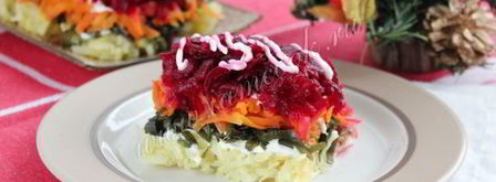 салат под шубой вегетарианский. Шаг 10