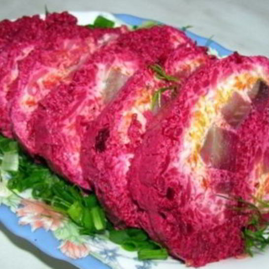 Рецепт салата сельдь под шубой рулетом классический