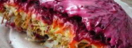 сельдь под шубой с яблоком. Шаг 11