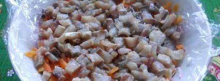 сельдь под шубой с желатином. Шаг 11