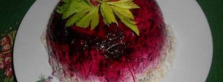 сельдь под шубой с желатином. Шаг 17