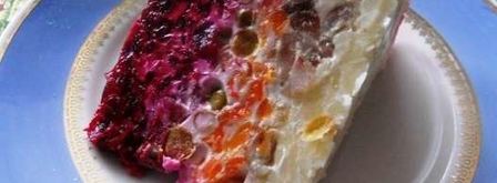 сельдь под шубой с желатином. Шаг 18