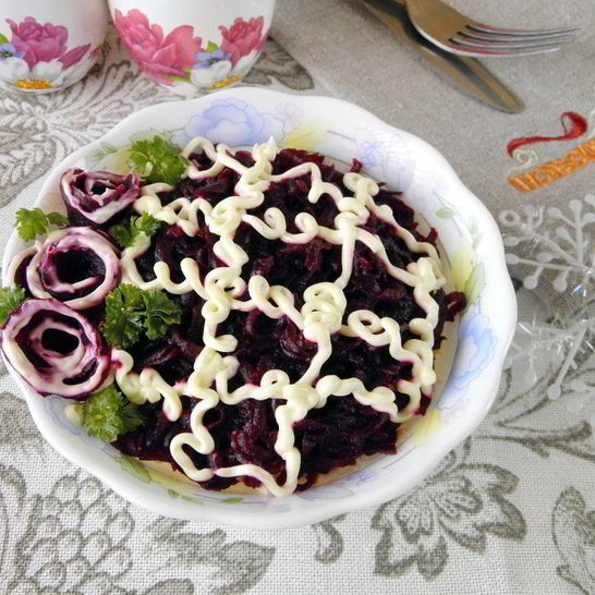 Рецепт селедки под шубой без моркови