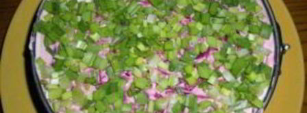 селедка под шубой с семгой. Шаг 11