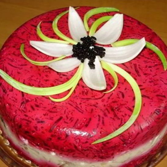 Рецепт селедки под шубой в желе