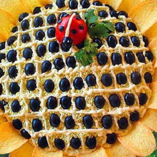 Рецепт салата подсолнух