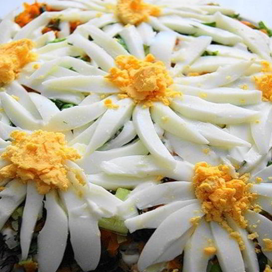 Рецепт салата ромашкового поля