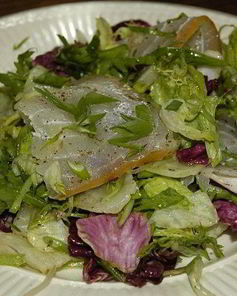 Салат с балыком и руколой