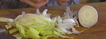 салат с грибами, сыром и бужениной. Шаг 4