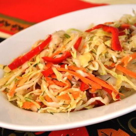 Рецепт салата с капустой пестренький