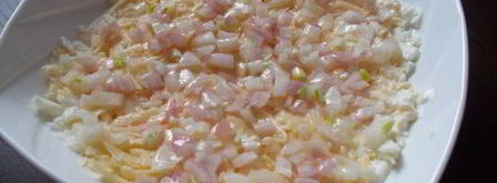 салат с крабовыми палочками, яблоком и сыром. Шаг 6