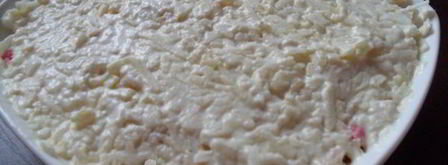 салат с крабовыми палочками, яблоком и сыром. Шаг 8