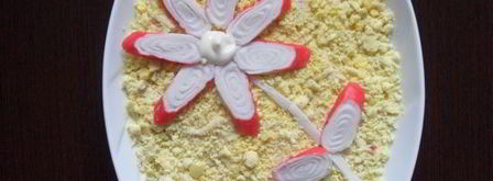 салат с крабовыми палочками, яблоком и сыром. Шаг 10