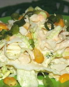 Салат с мясом из пекинской капусты