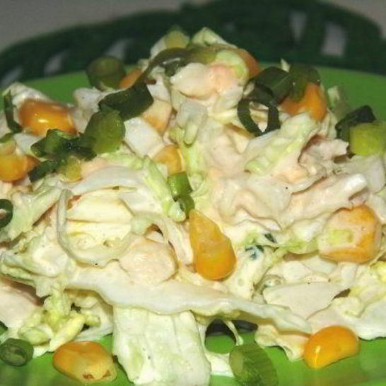 Рецепт салата с мясом из пекинской капусты