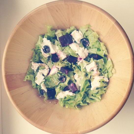 Рецепт салата с печеной свеклой и фетой