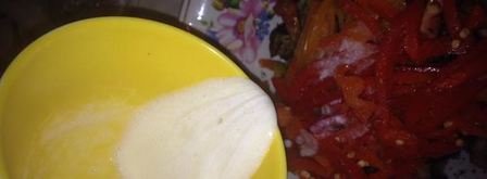 салат с печеными баклажанами и перцем. Шаг 5