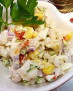 Салат с перловкой