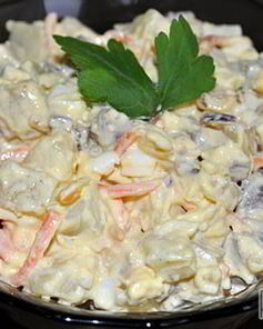 Салат с сердцем и корейской морковью