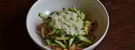 салат с ветчиной и грибами. Шаг 4