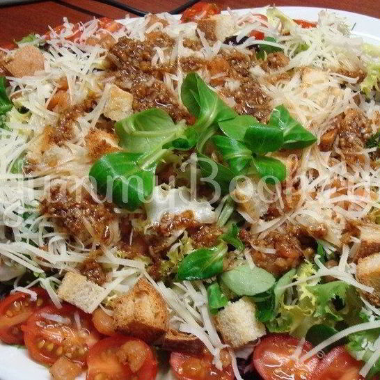 Рецепт салата цезаря с креветками