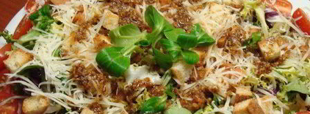 салат цезарь с креветками. Шаг 4