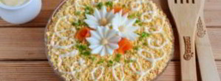 слоеный салат пчелкин. Шаг 13