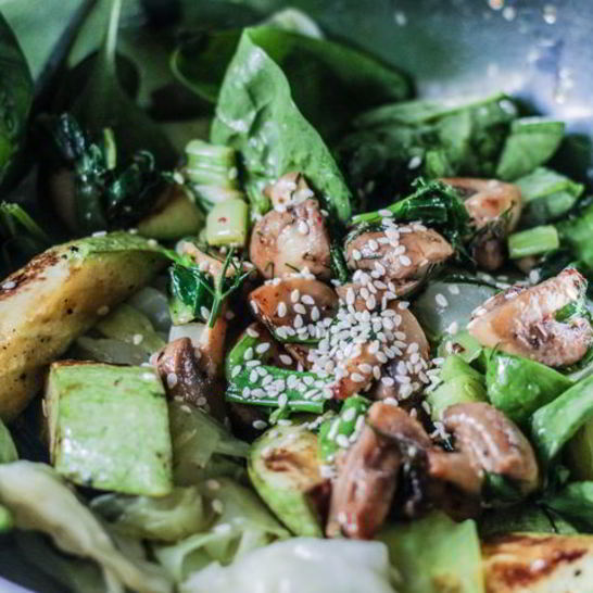 Рецепт теплого вегетарианского салата